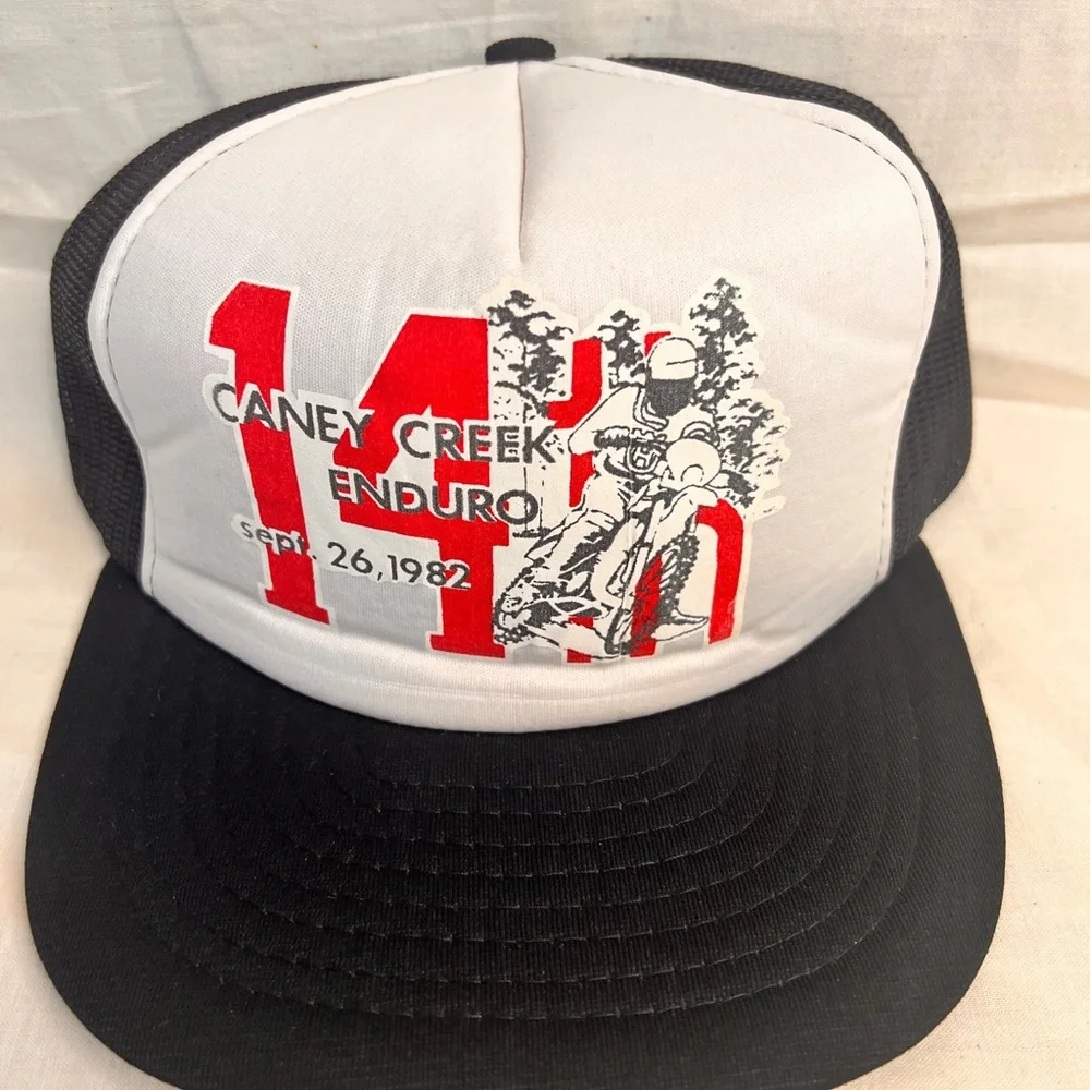 Vintage Motocross Trucker Hat - 14th Caney Creek Enduro 1982 Cap - Racing